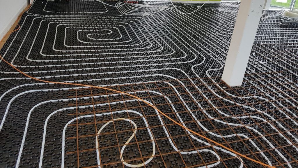 Beton storten vloerverwarming