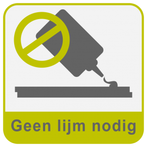 Geen lijm nodig