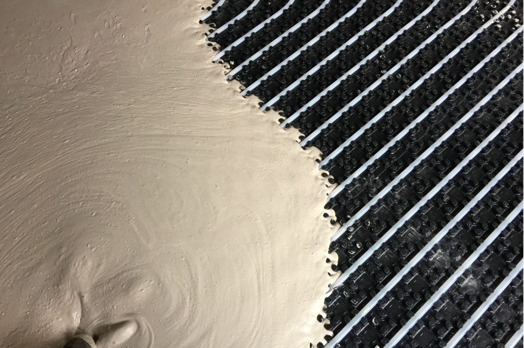 Gietvoer met vloerverwarming Gietvoer met vloerverwarming