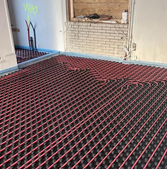 Vloerverwarming aanleggen bestaande betonvloer